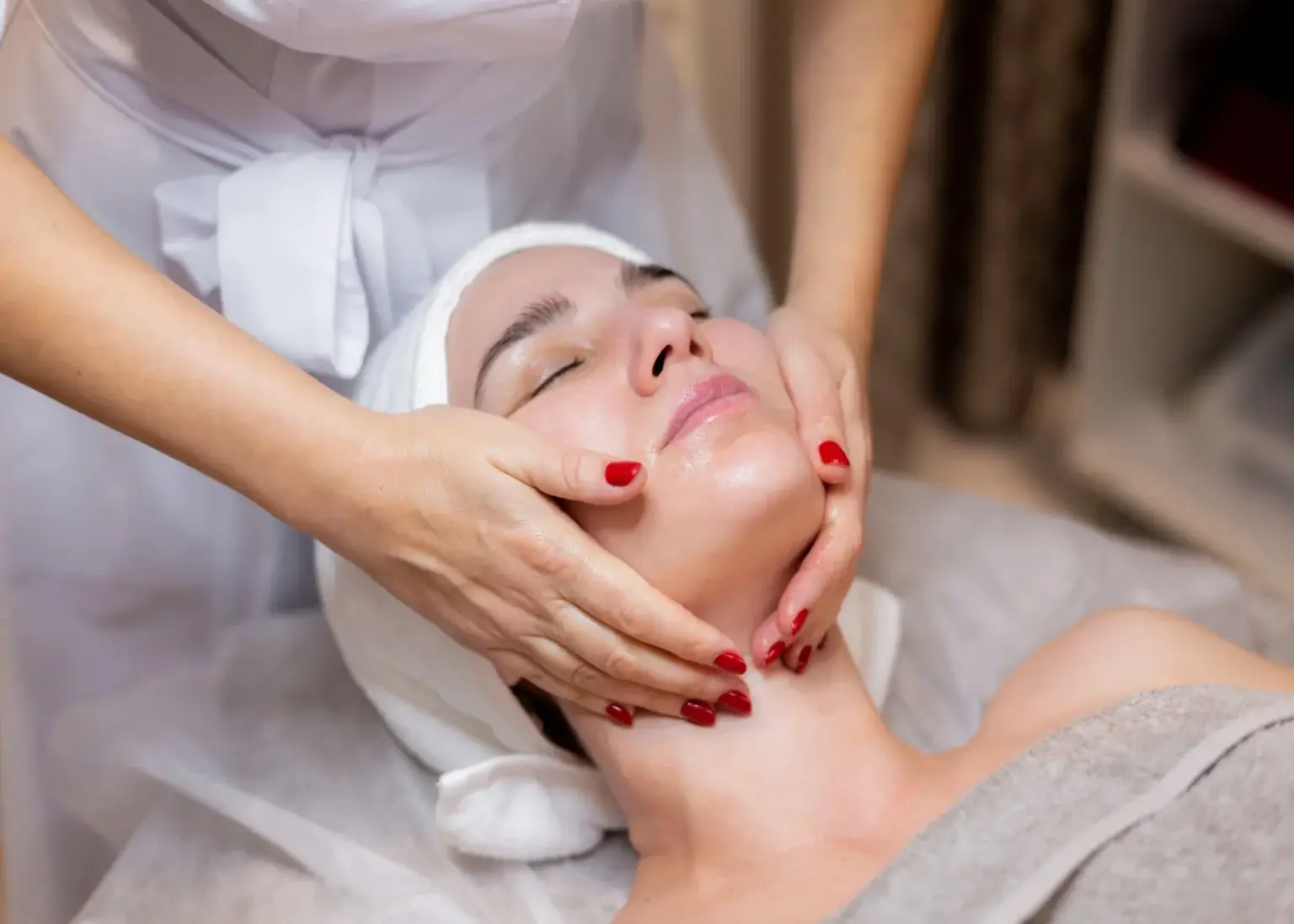 Professional facial for glowing skin