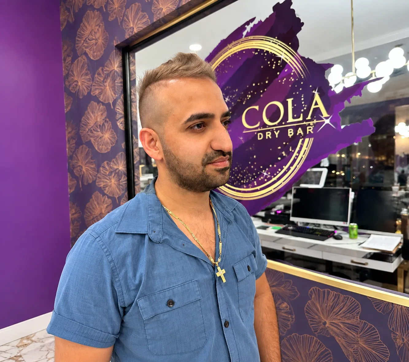 Haircut and styling result