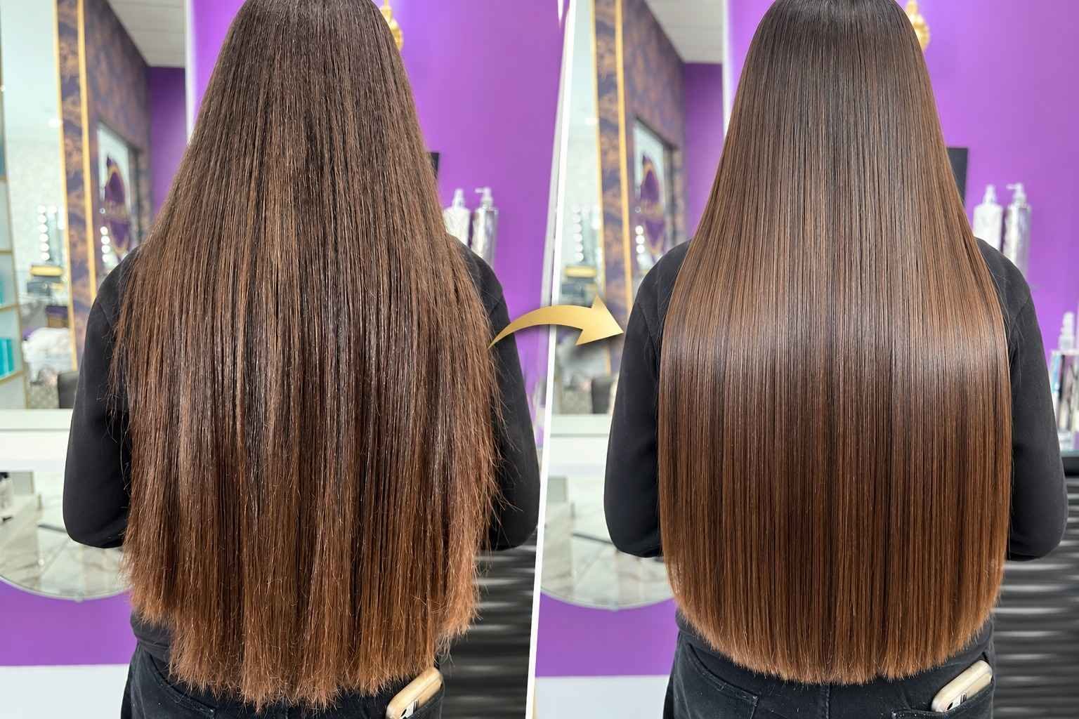 Keratin treatment for smooth and shiny hair