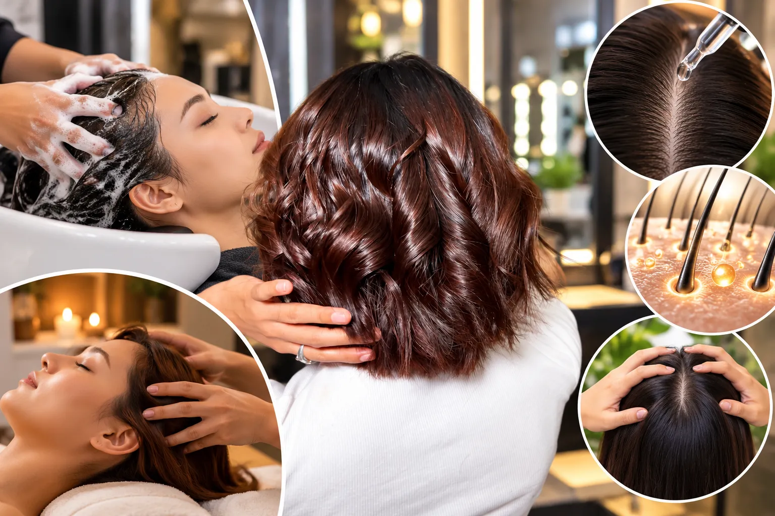 Professional scalp treatment and massage